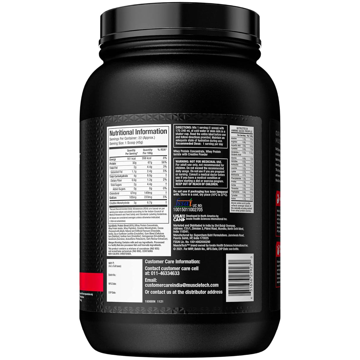 MuscleTech Nitro-Tech Performance Series - 2 Lbs