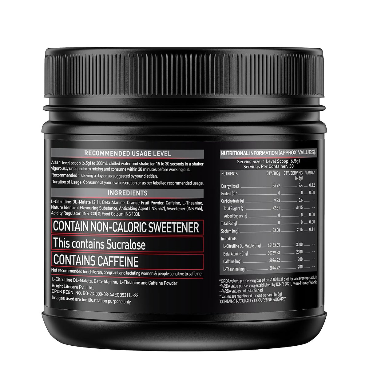 MuscleBlaze PRE Workout 200 Xtreme, 200 g - 30 Servings