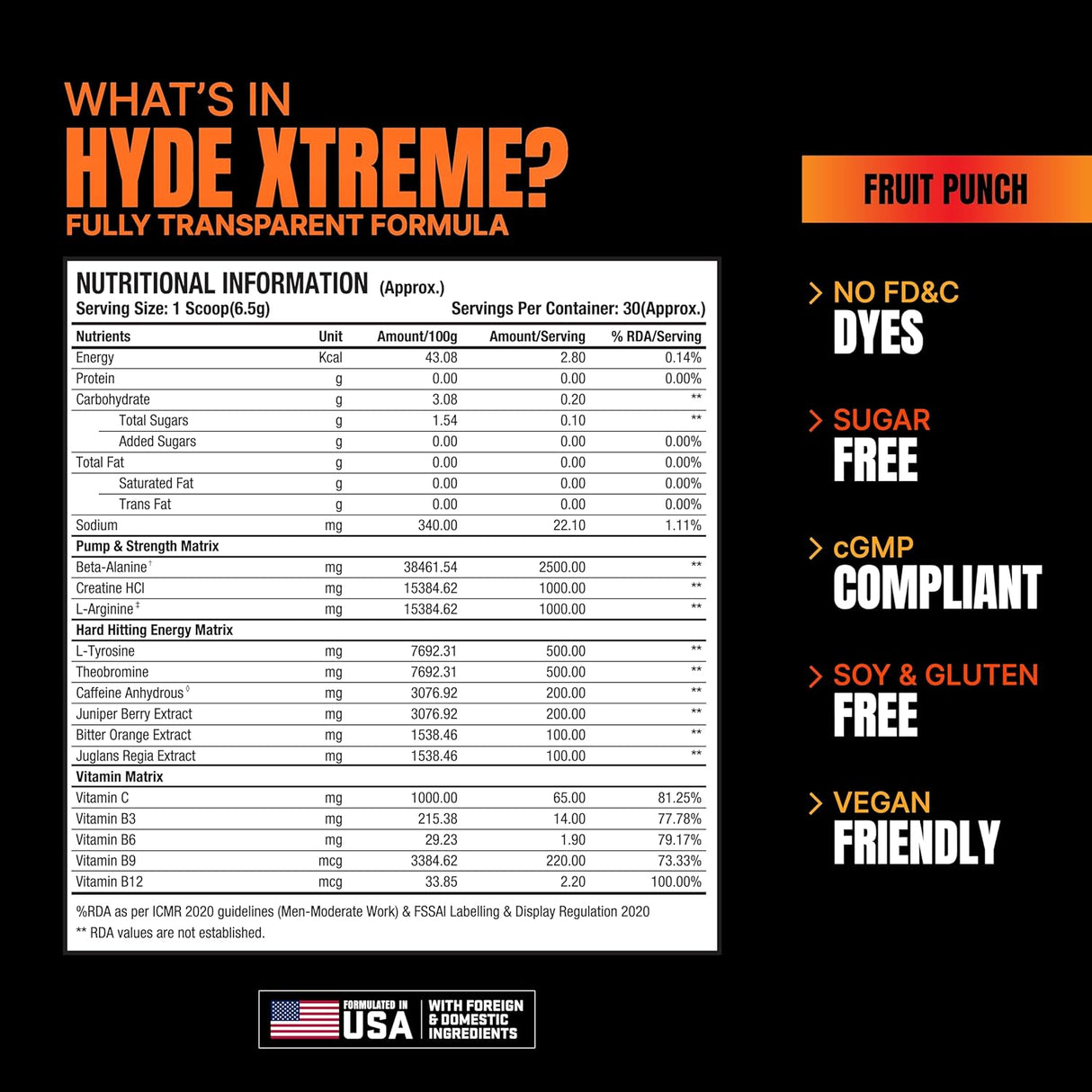 ProSupps HYDE XTREME Pre Workout - 30 Servings