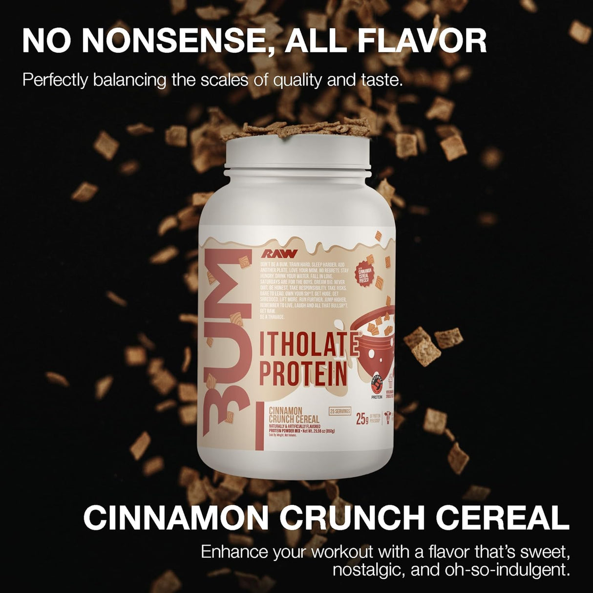 RAW Essential CBUM Itholate Whey Isolate Protein 25 Servings | Grass-Fed Whey Protein Isolate