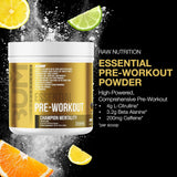 RAW Essential Pre-Workout Powder | Caffeine, L-Citrulline, L-Tyrosine & Beta-Alanine