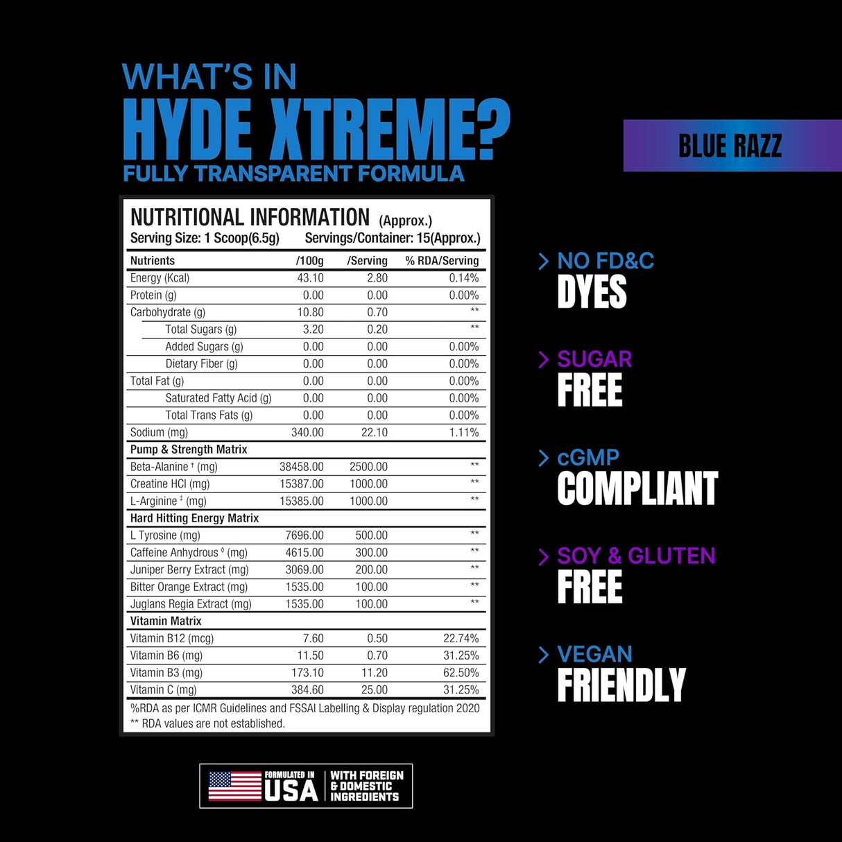ProSupps HYDE XTREME Pre Workout - 15 Servings