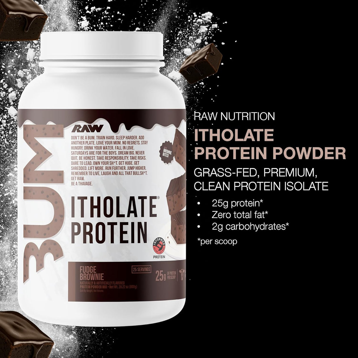 RAW Essential CBUM Itholate Whey Isolate Protein 25 Servings | Grass-Fed Whey Protein Isolate