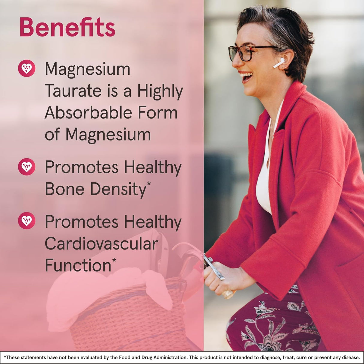 Jarrow Formulas Magnesium Taurate | 90 Veggie Capsules (30 Servings)