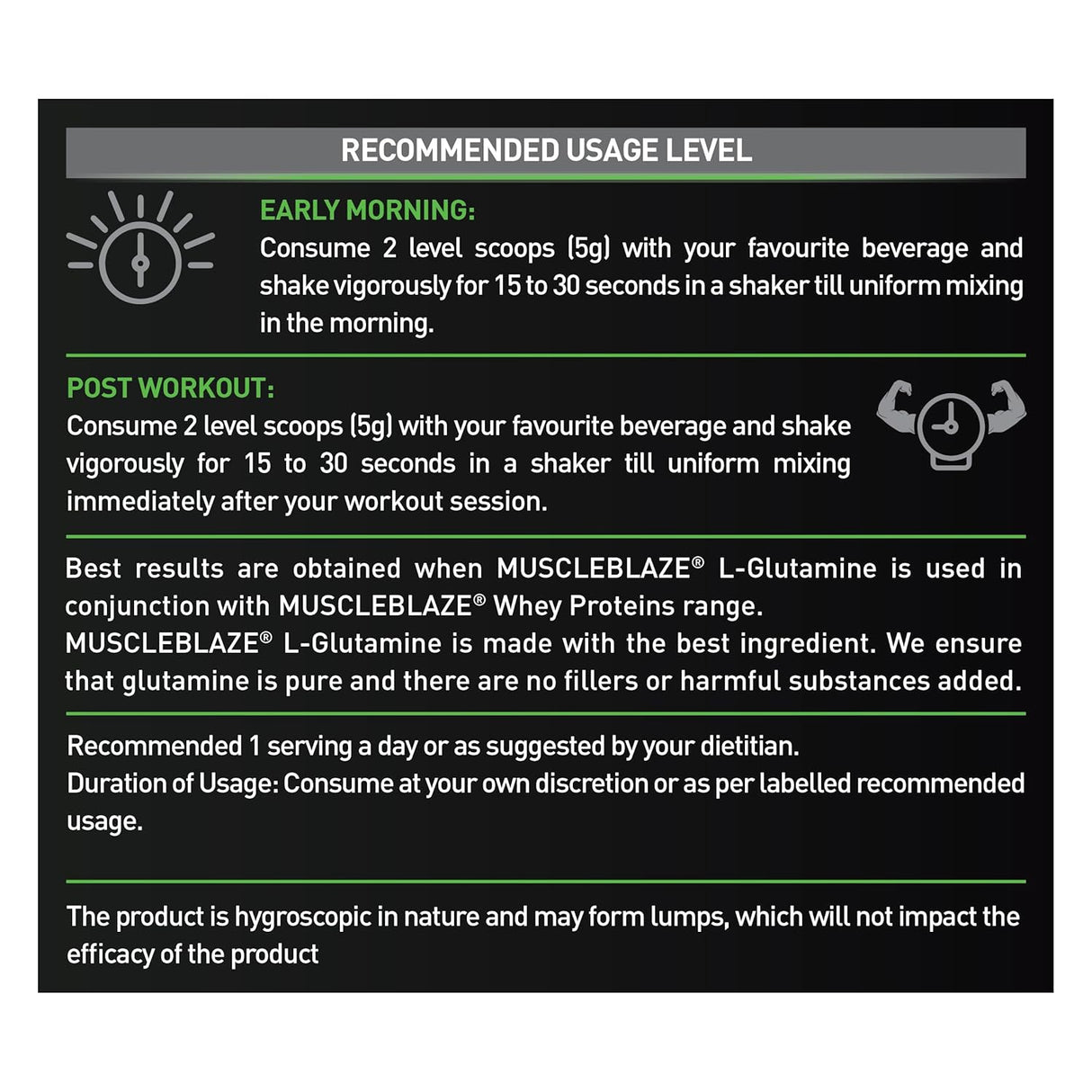 MuscleBlaze Micronized L-Glutamine 250 g