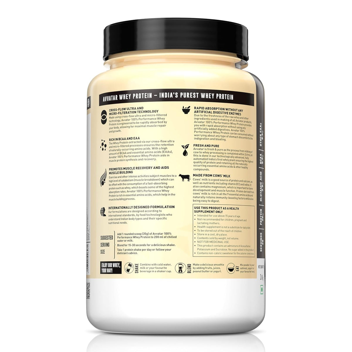 Avvatar 100% Performance Whey - 1 Kg