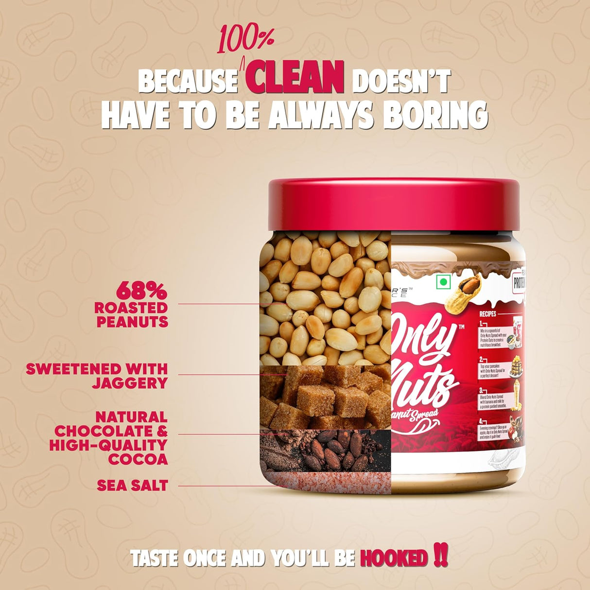Doctor's Choice Only Nuts Peanut Spread - 750 gm