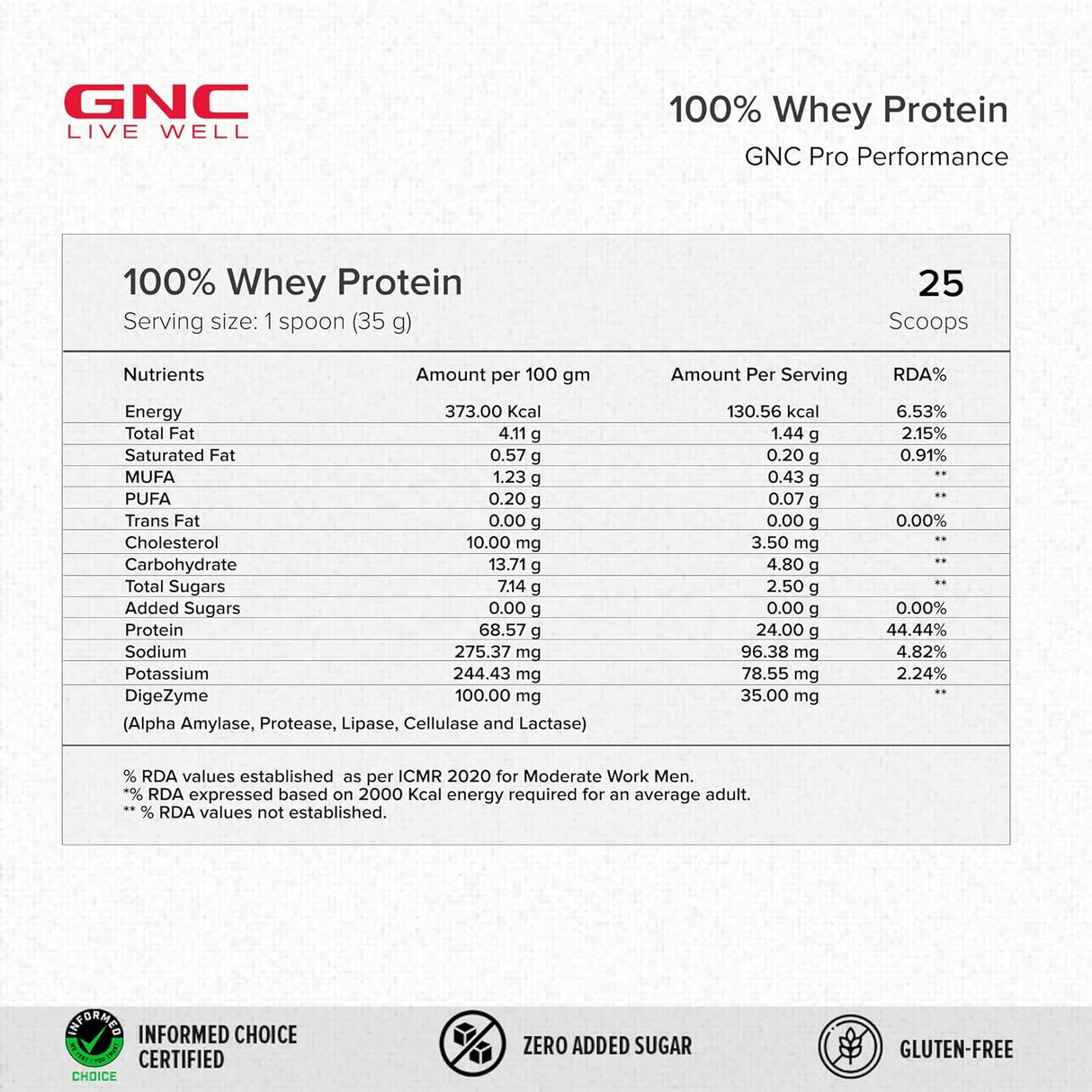 GNC Pro Performance 100% Whey Protein - 2 Lbs