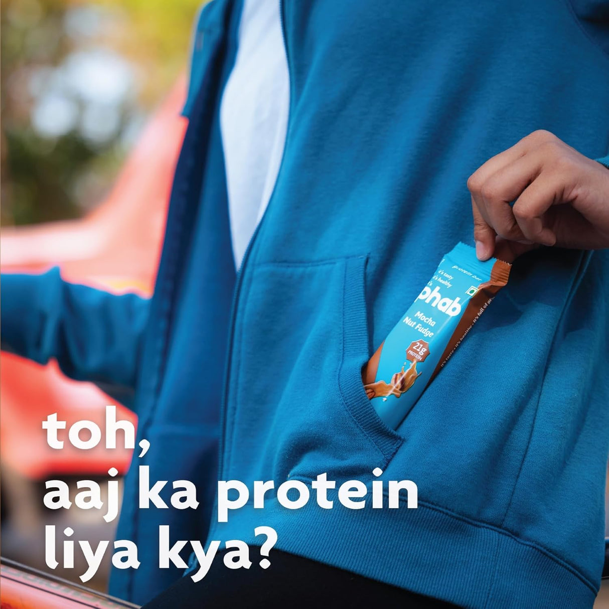 PHAB Fudge Protein Bars | 21g Protein | Pack of 12