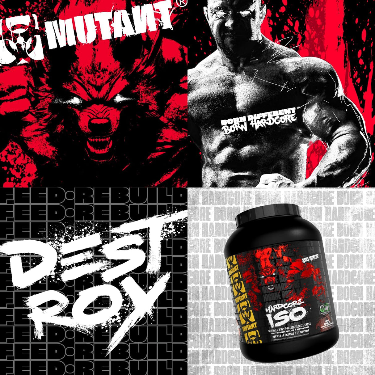 Mutant Hardcore ISO Whey Protein 1.6 lb | 23 Servings