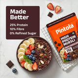 Pintola High Protein Dark Chocolate & Cranberry Muesli 1kg | 25g Protein | High Fibre