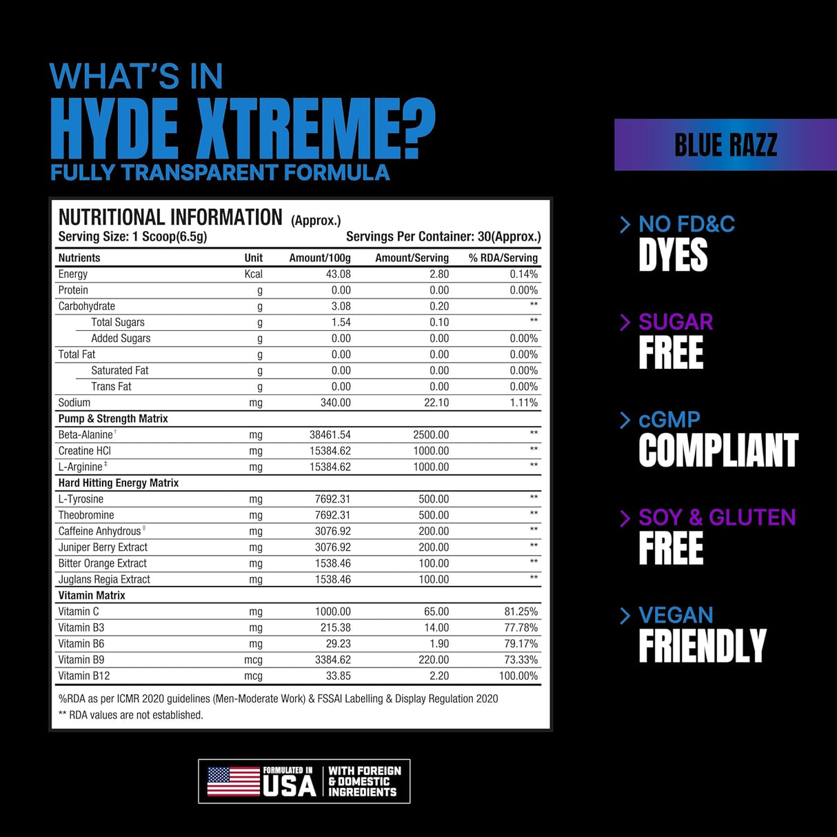 ProSupps HYDE XTREME Pre Workout - 30 Servings