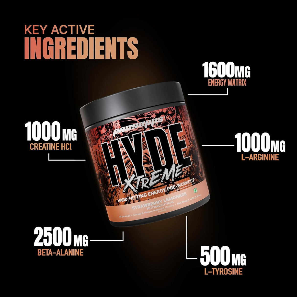 ProSupps HYDE XTREME Pre Workout - 30 Servings
