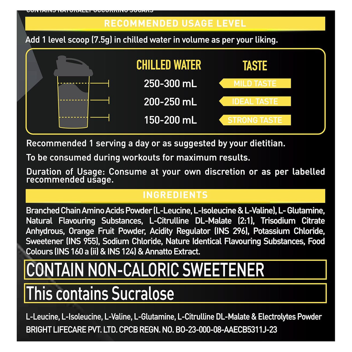 MuscleBlaze BCAA Gold 8 : 1 : 1 450 Gms