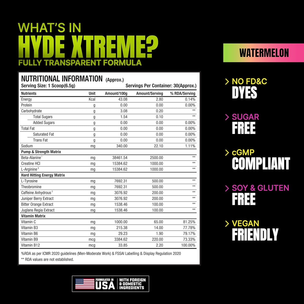 ProSupps HYDE XTREME Pre Workout - 30 Servings