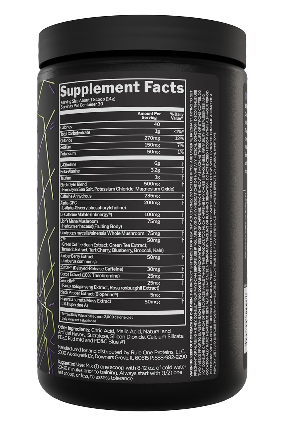 RULE1 Lift Pre-Workout, 30 Servings