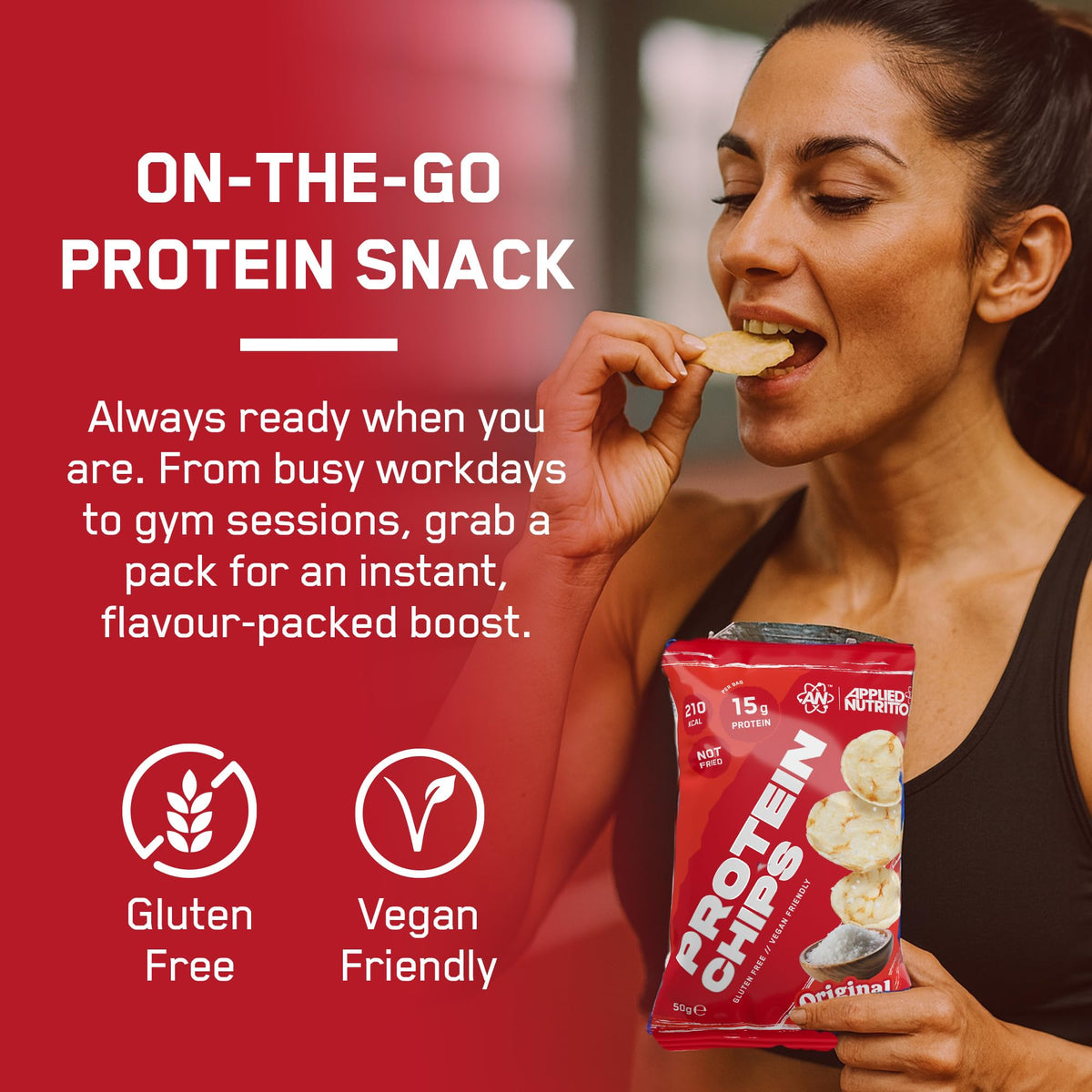 Applied Nutrition Protein Chips | Gluten-Free & Vegan | 15g Protein | 7 x 50g
