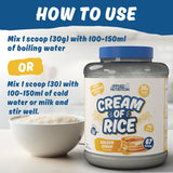 Applied Nutrition Cream of Rice | 25g Carbs | 2kg (67 Servings)