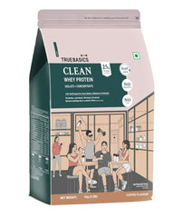 TrueBasics Clean Whey Protein Powder Isolate & Concentrate Blend (1 Kg) | 25g Protein | Trustified Gold Certified