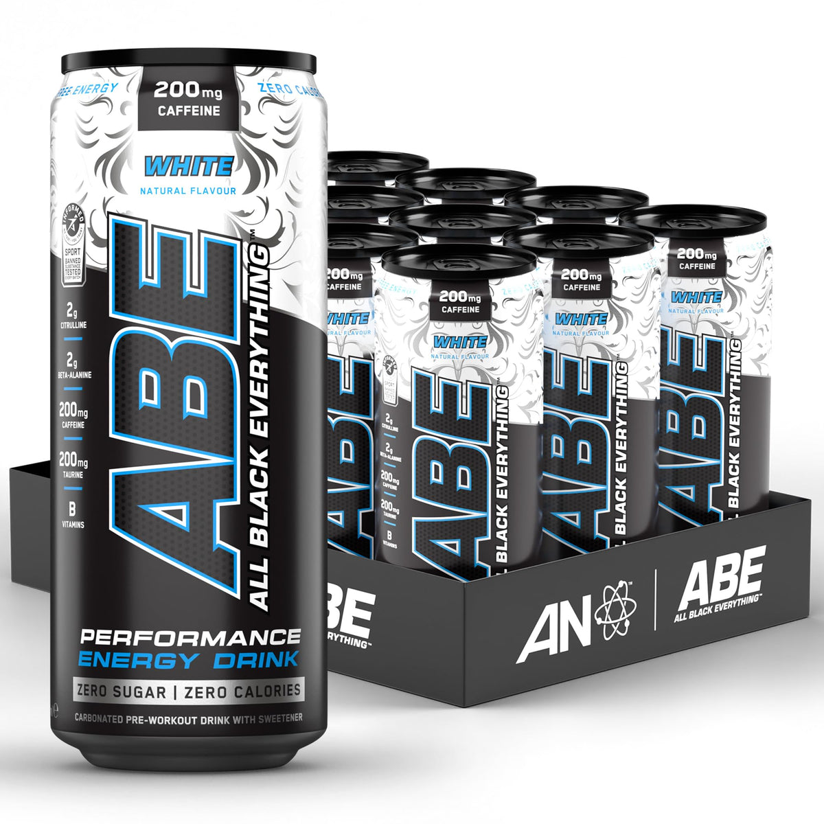 Applied Nutrition ABE Pre-Workout RTD | Sugar-Free Carbonated Drink | 330ml x 12