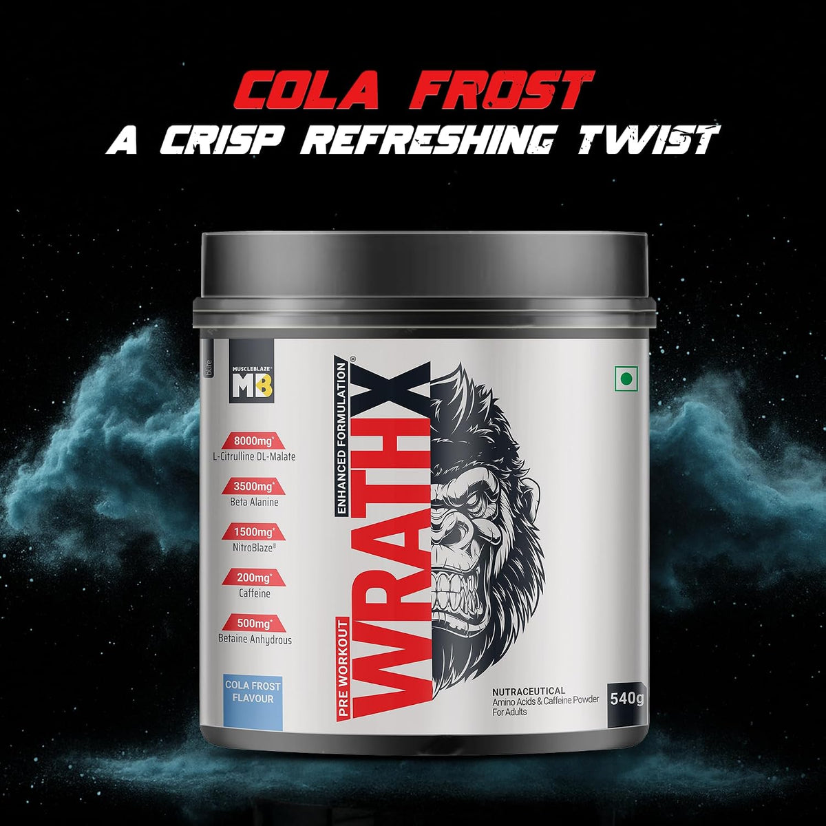MuscleBlaze Pre-Workout WrathX - 30 Servings