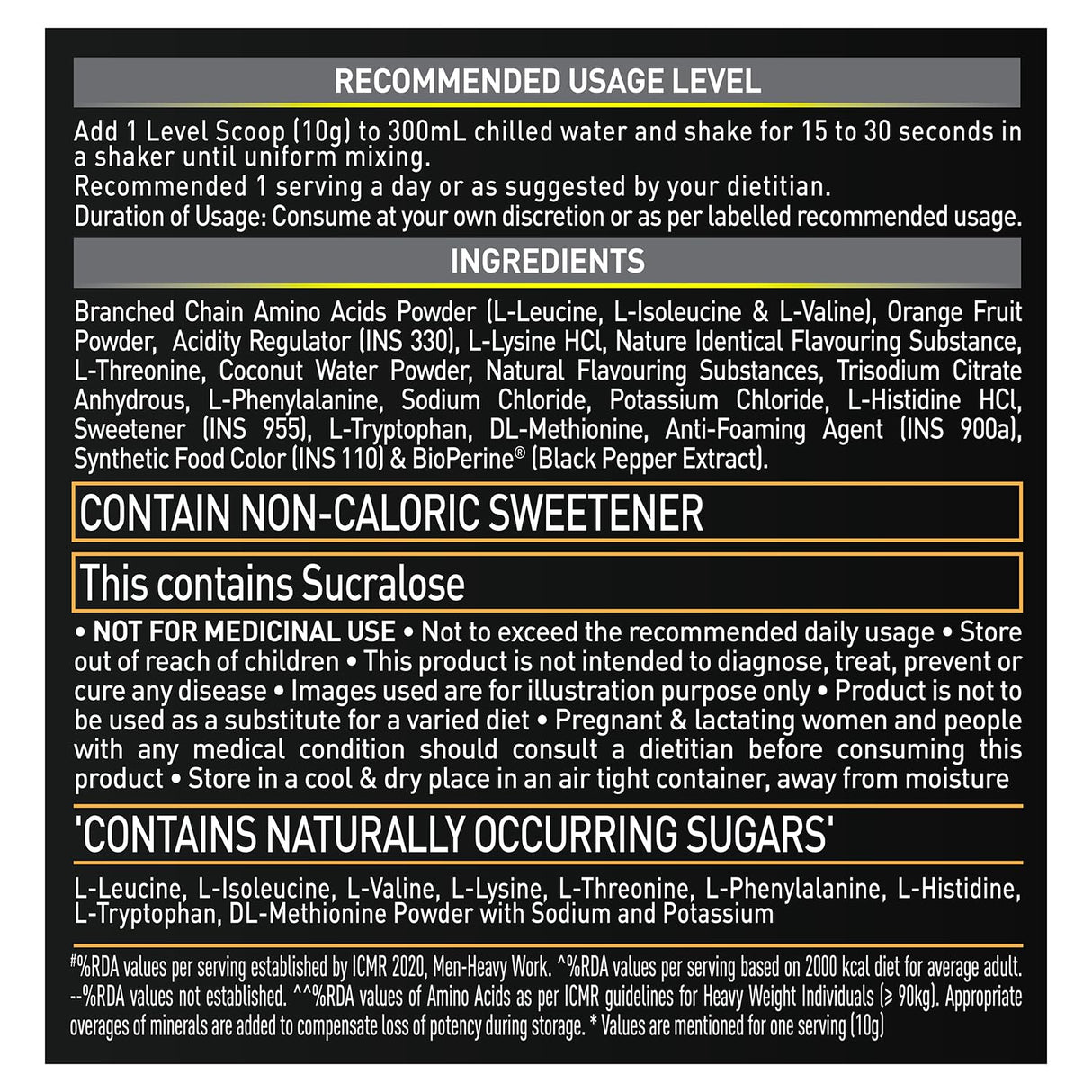 MuscleBlaze EAA 6000, 6000 mg EAAs Blend, 800 mg Hydration Blend - 25 Servings