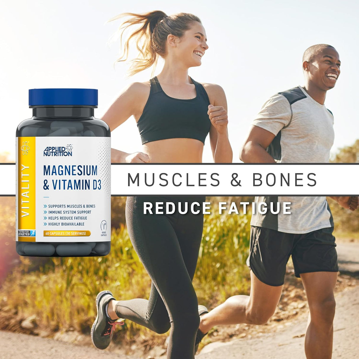 Applied Nutrition Magnesium & Vitamin D3 | 90 Capsules (30 Servings)