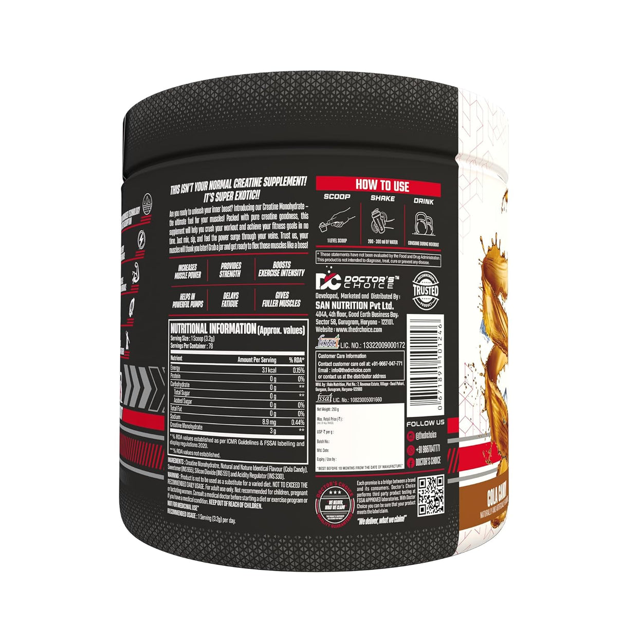 Doctor's Choice Creatine Monohydrate 250 Gm