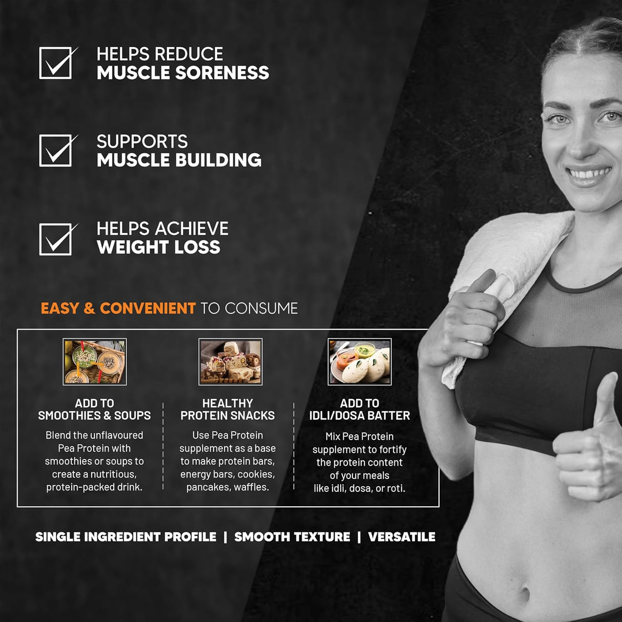 AS-IT-IS Nutrition Pea Protein Isolate - Vegan Protein Source Designed as Meal Supplement - 500 gm