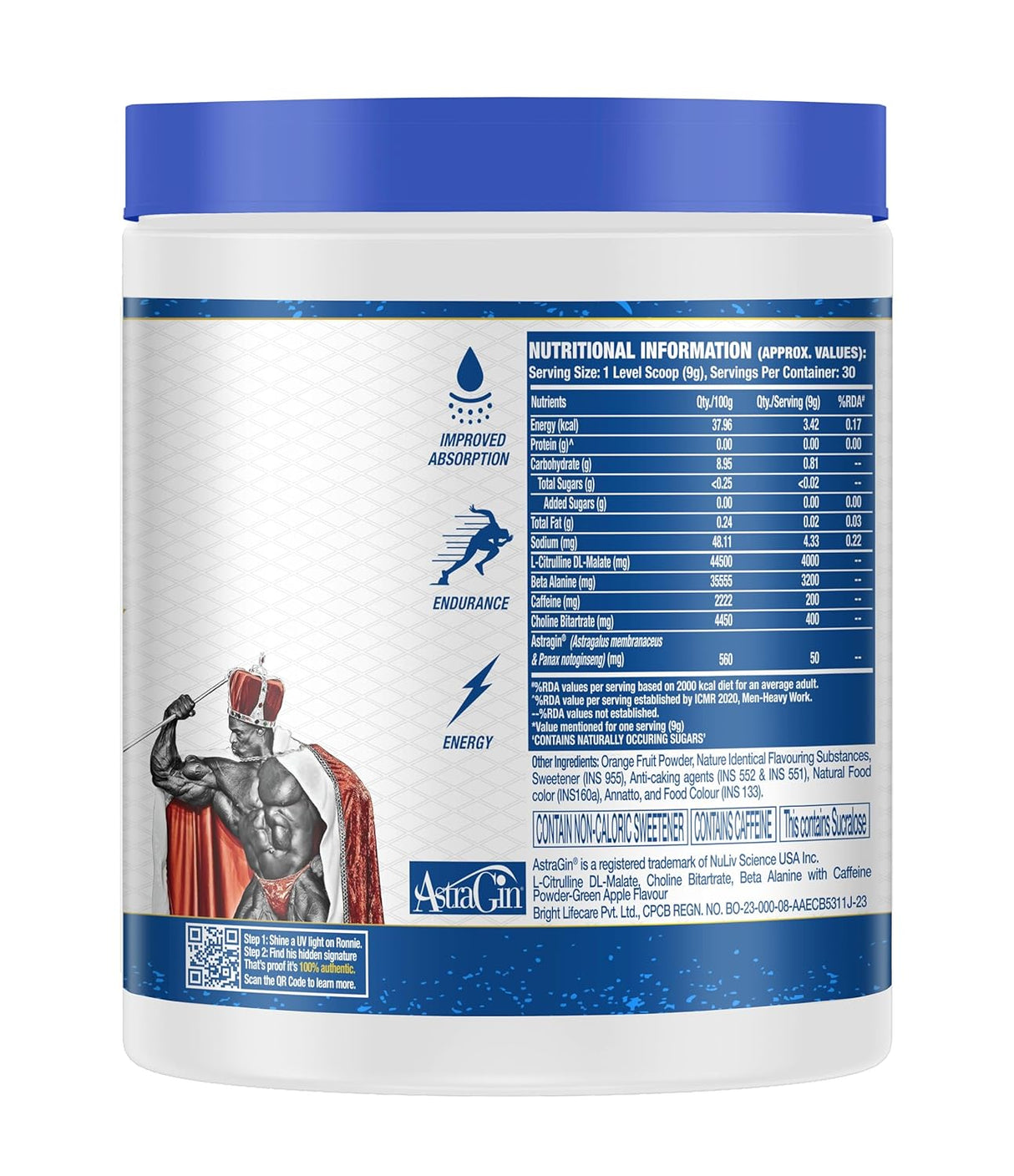 Ronnie Coleman Signature Yeah Buddy Pre-Workout Powder - 270g, 30 Servings