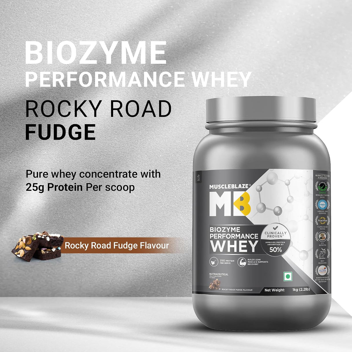 MuscleBlaze Biozyme Performance Whey - 2.2 Lbs
