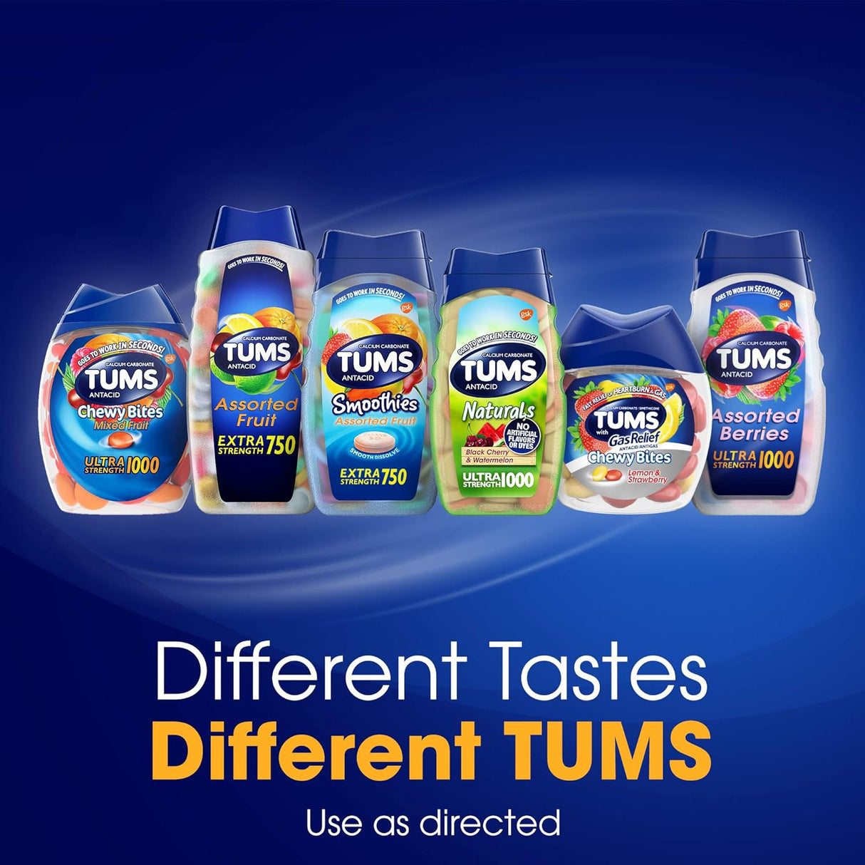 TUMS Ultra Strength Chewable Antacid Tablets | Assorted Berries | 160 Tablets