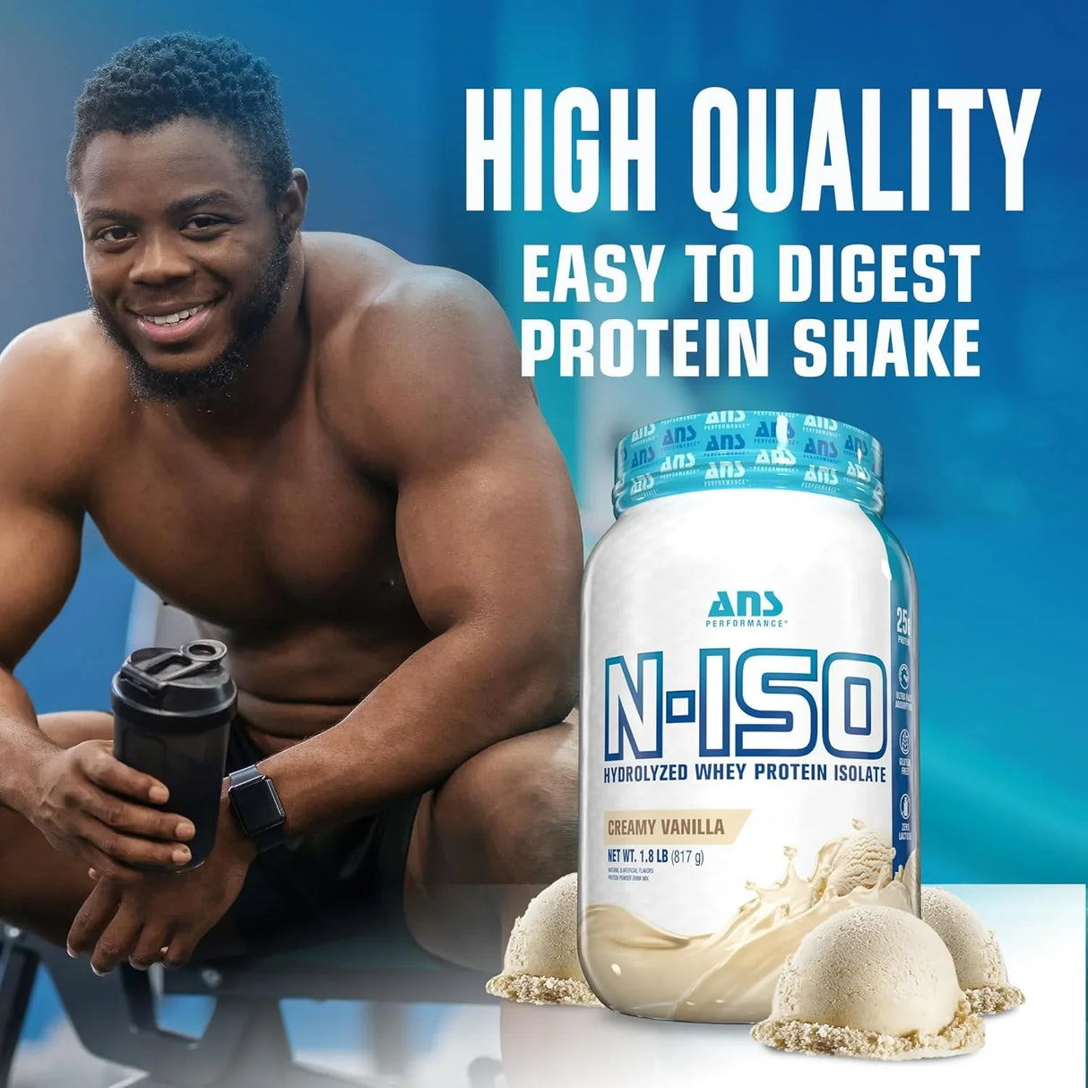 Ans N-ISO Hydrolyzed Whey Protein Isolate - 1.8 Lbs