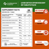 Carbamide Forte Liver Detox & Support Supplement | Advanced Effervescent Formula | 20 Tablets