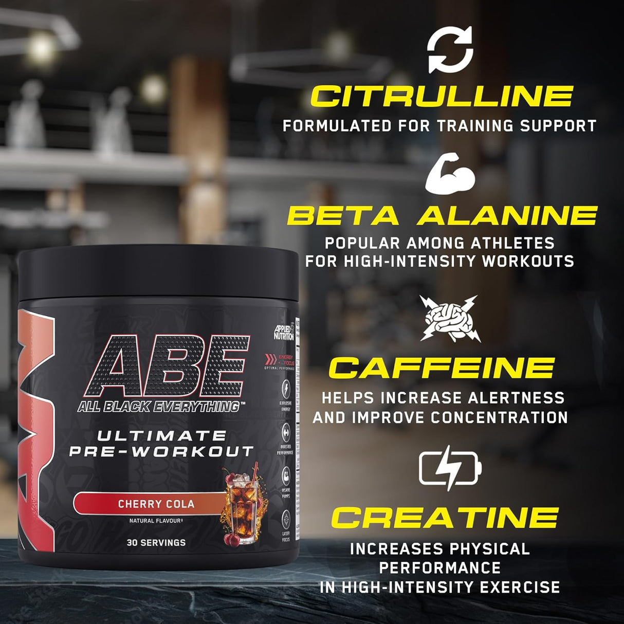 Applied Nutrition ABE (All Black Everything) Pre-Workout Powder | 375g (30 Servings)