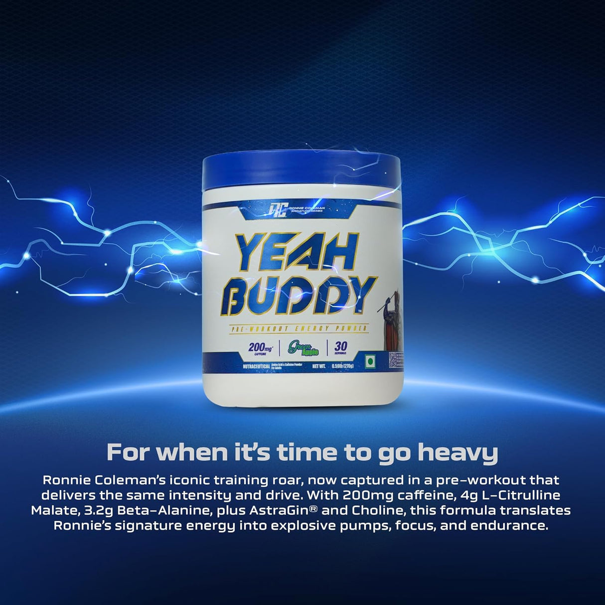 Ronnie Coleman Signature Yeah Buddy Pre-Workout Powder - 270g, 30 Servings