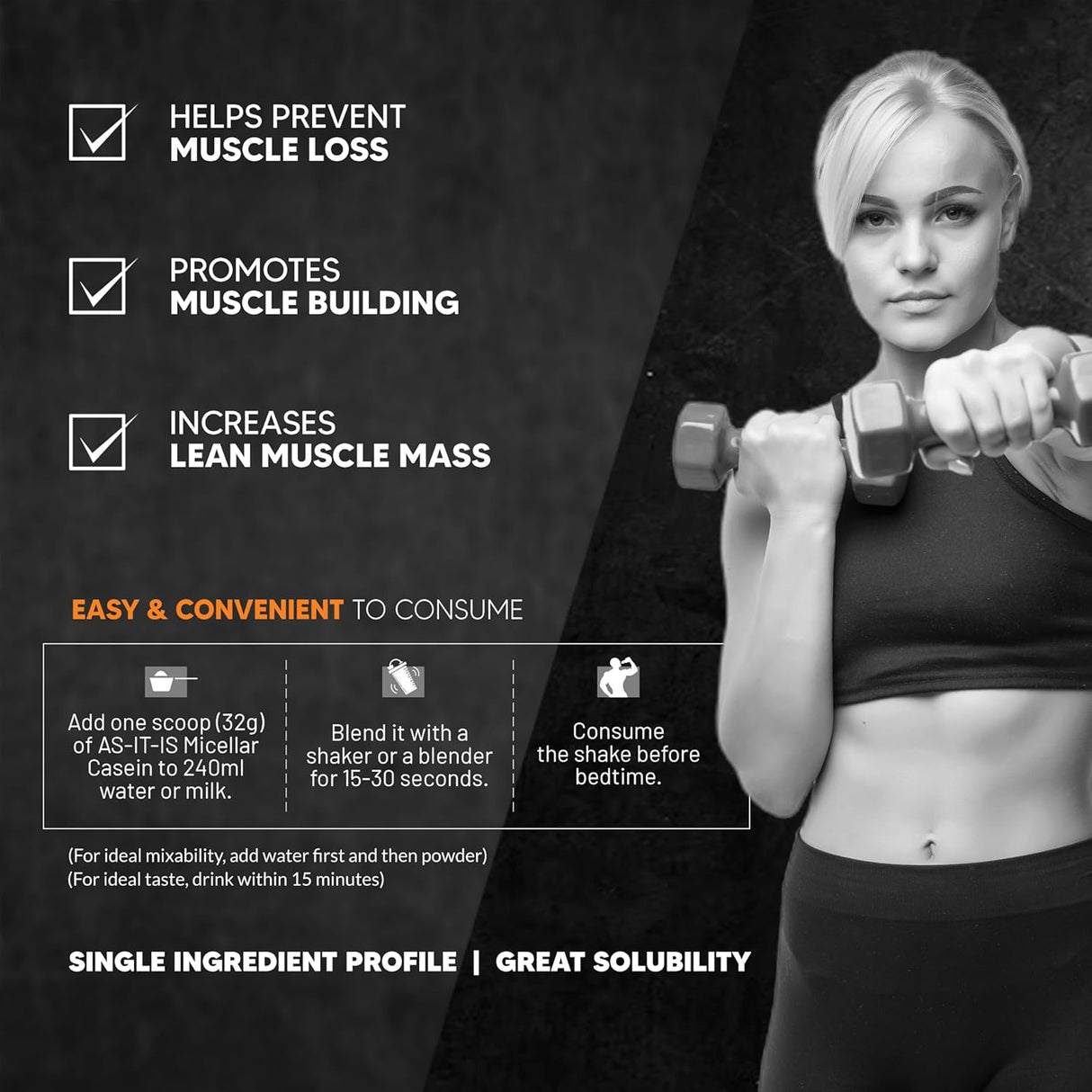 AS-IT-IS Nutrition Micellar Casein Slow Digesting Protein - 1 Kg | 31 Servings