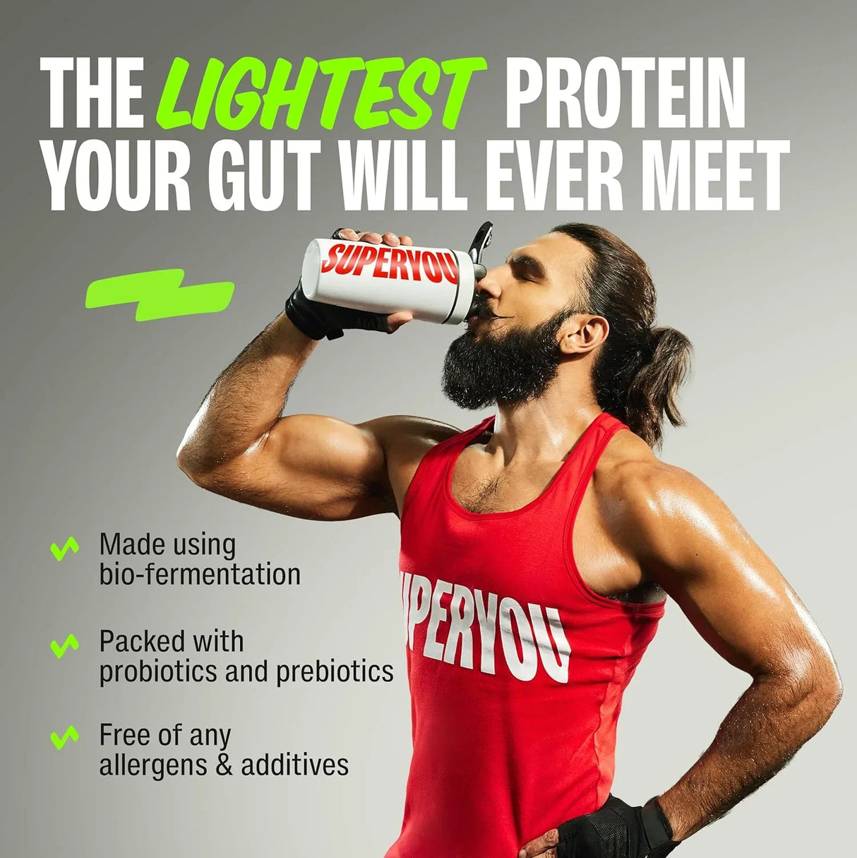 SuperYou Pro Fermented Yeast Protein Powder | 24g Protein | 1 Kg, 28 Servings