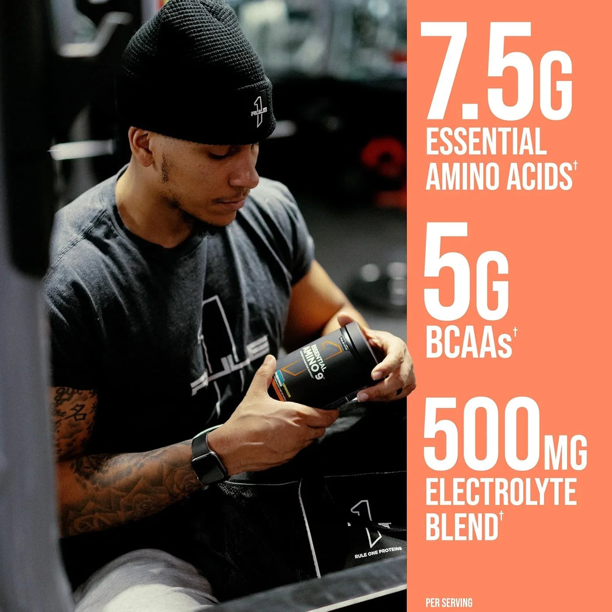 RULE1 Essential Amino 9 Recovery & Hydration Support - 30 Servings