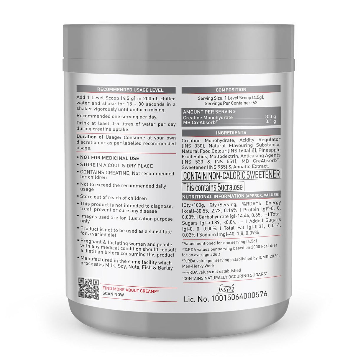 MuscleBlaze Creatine Monohydrate CreAMP