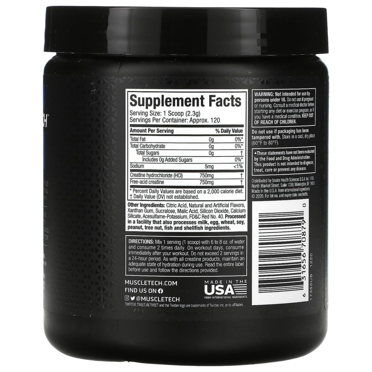 MuscleTech Cell-Tech Creactor | Creatine HCl & Free-Acid Creatine 274g | 120 Servings