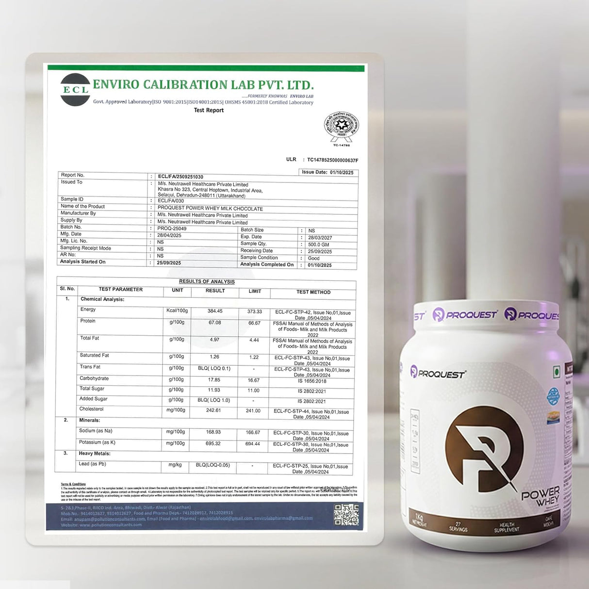 Proquest Power Whey Protein | 24g Protein Per Scoop | 5.3G Bcaa & 11.9G Eaa | Added Probiotics & Digezyme For Fast & Easy Digestion | 1 Kg