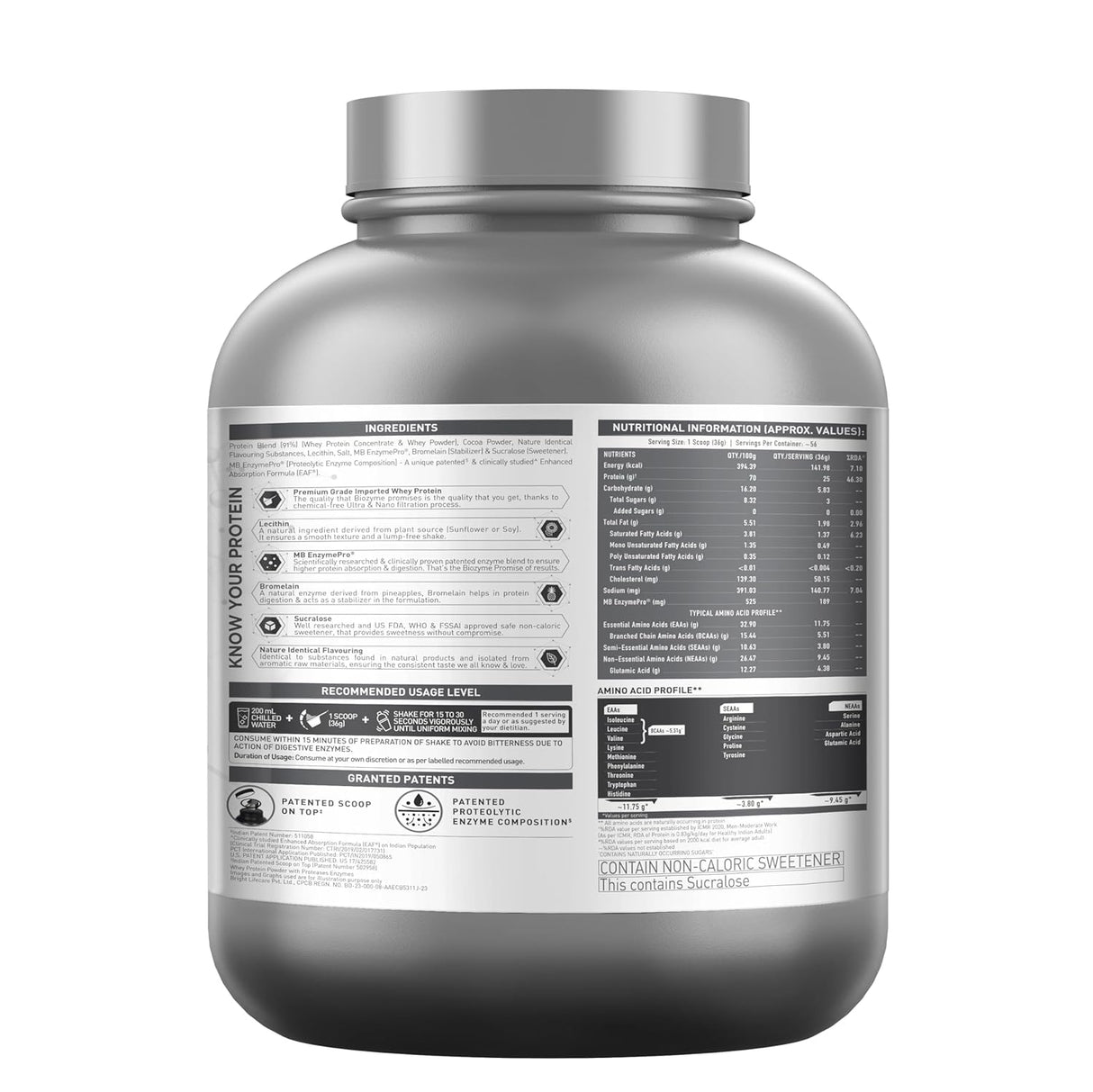 MuscleBlaze Biozyme Performance Whey - 4.4 Lbs