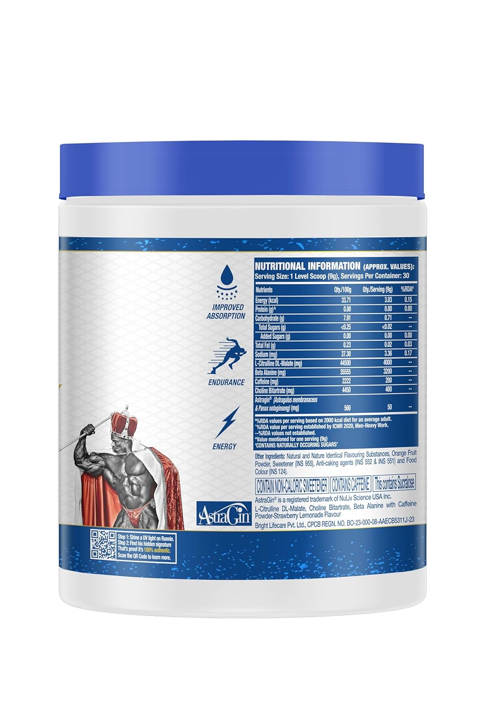 Ronnie Coleman Signature Yeah Buddy Pre-Workout Powder - 270g, 30 Servings