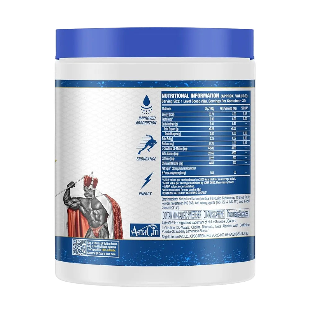 Ronnie Coleman Signature Yeah Buddy Pre-Workout Powder - 270g, 30 Servings