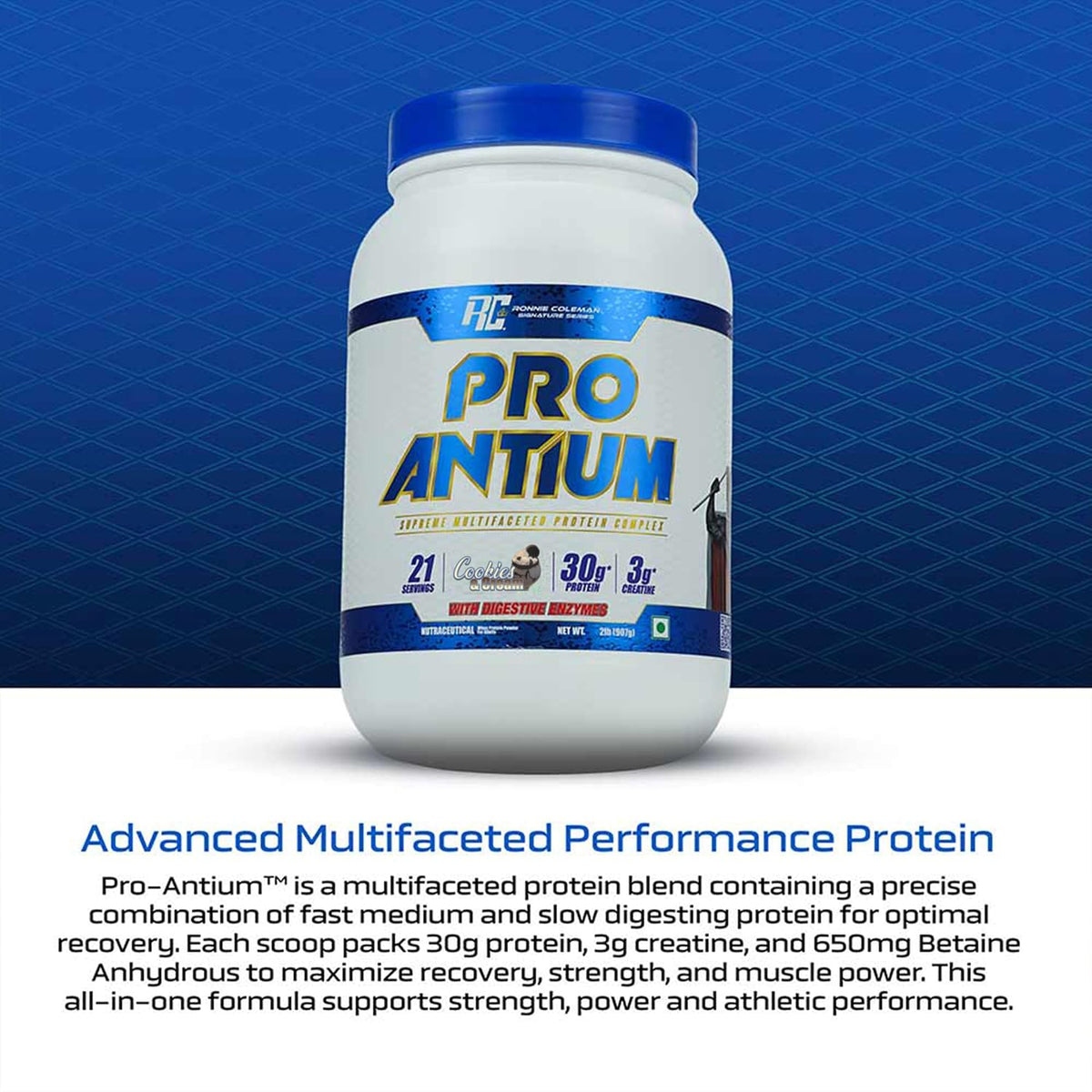Ronnie Coleman Signature Series Pro-Antium Whey Protein 907g (21 Servings) | Protein Complex
