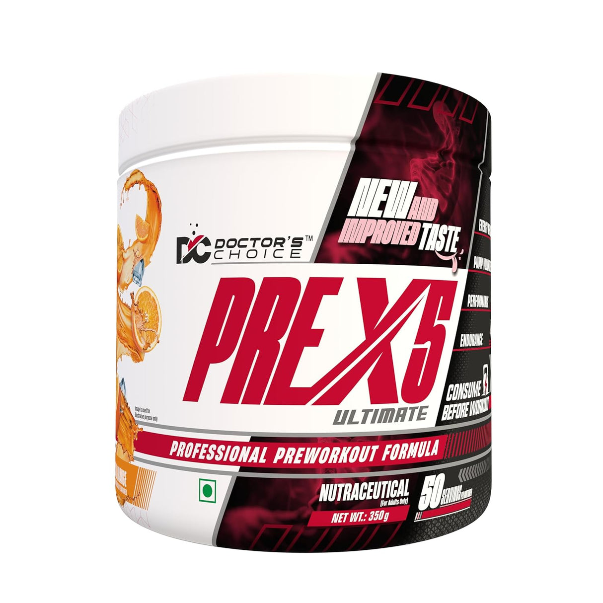 Doctor's Choice PRE-X5 Ultimate Professional Pre-Workout Formula 50 Servings