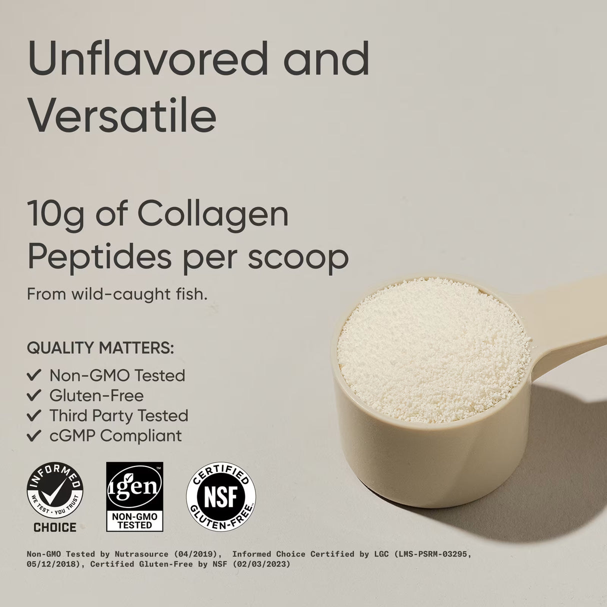 Sports Research Marine Collagen Peptides Powder | Unflavored | 340g (34 Servings)