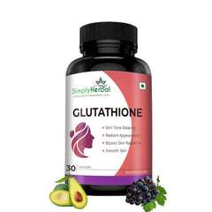 Simply Herbal L-Glutathione 1000mg | Vitamins C & E | 30 Veg Capsules