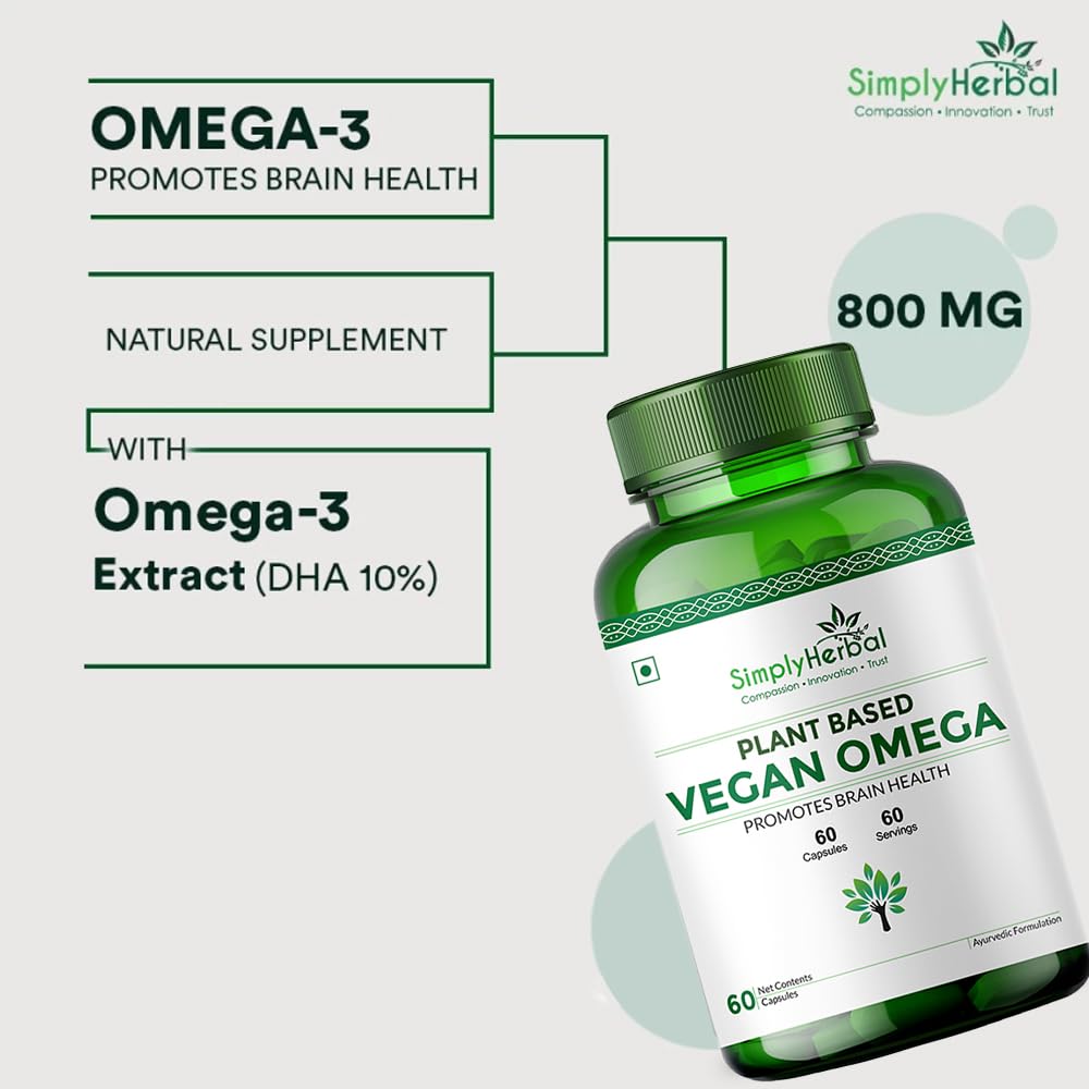 Simply Herbal Flaxseed Omega 3-6-9 Capsules | 500mg | 60 Capsules